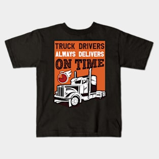 Funny Trucker Truck Driver Big Rig Semi 18 Wheeler Trucking Kids T-Shirt